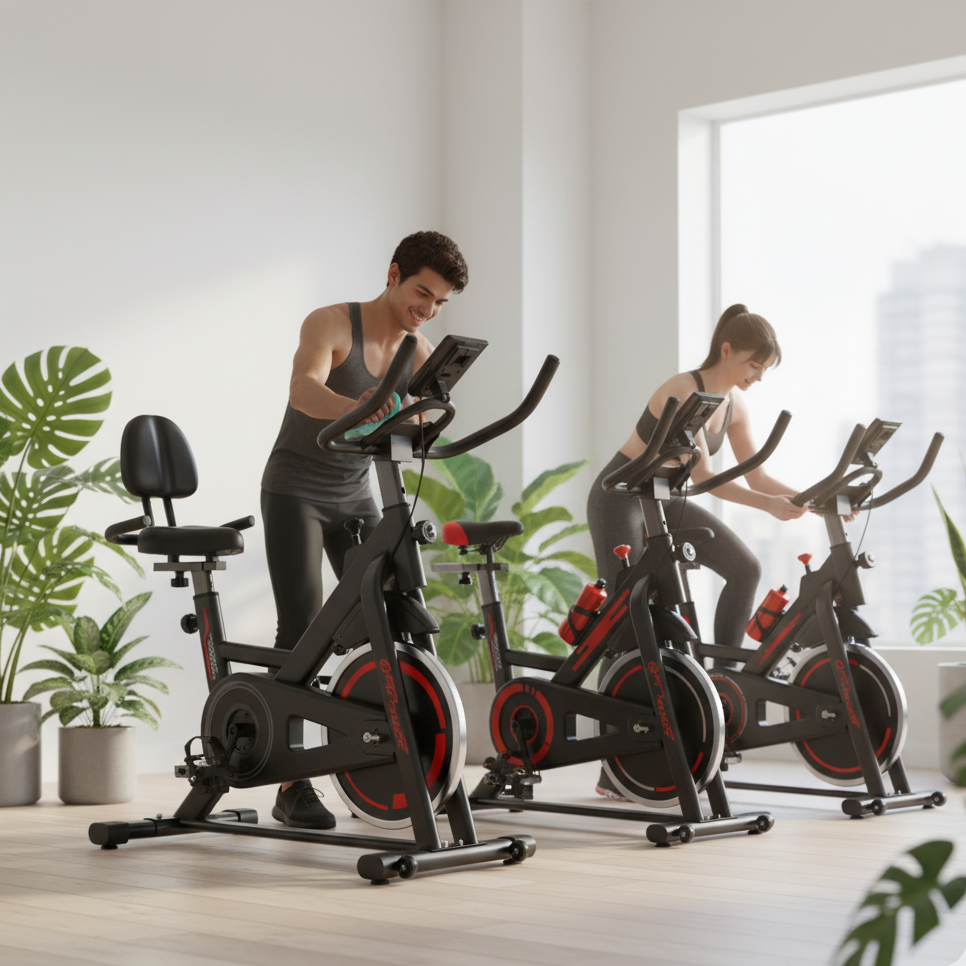 Nos vélos d'entrainement et rameur